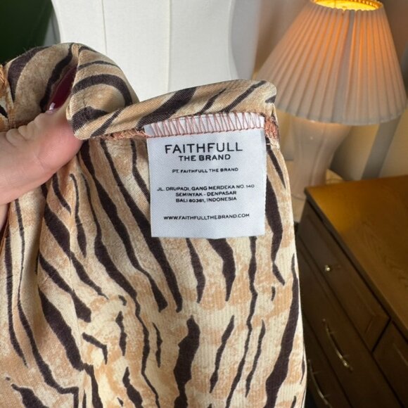 NWT Faithfull the Brand Animal Print Smocked Ira Mini Dress size 4 - Picture 6 of 11